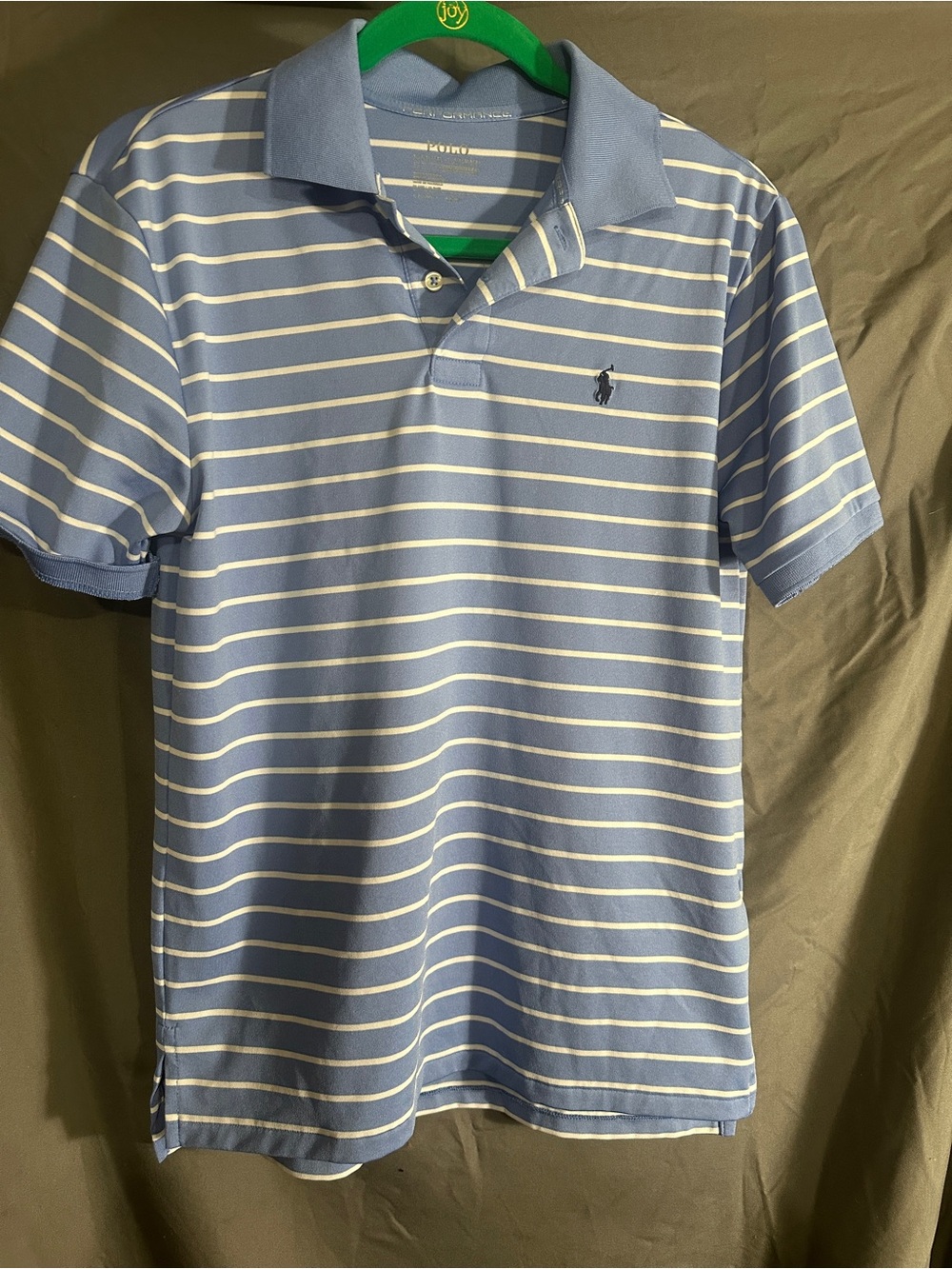 Polo by Ralph Lauren Light Blue and White Striped Polo Shirt